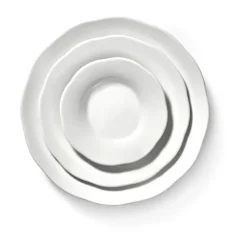 Silhouette diepe bijbord L Ø18,5 cm 4-pack, White