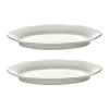 Silhouette oval diep bord S 10x18,5 cm 2-pack, White
