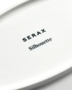 Silhouette oval diep bord S 10x18,5 cm 2-pack, White