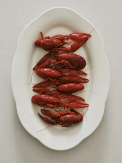 Silhouette ovale diepe schaal M 15x24,5 cm 2-pack, White