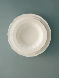 Silhouette pasta bord Ø22 cm 4-pack, White