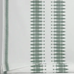 Sill gewaxte stof per meter, Groengrijs