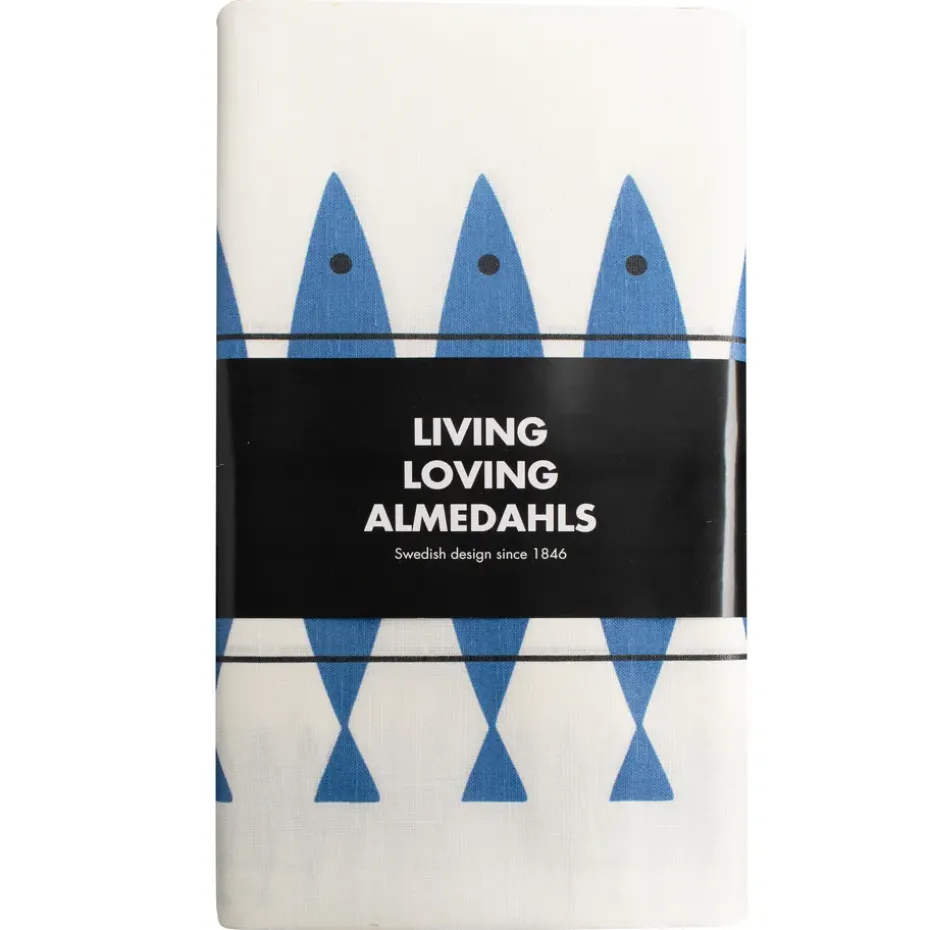 Sill gewaxte stof 145x220 cm, Blauw