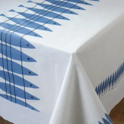 Sill gewaxte stof 145x220 cm, Blauw