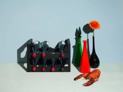 Silo stapelbaar wijnrek, Zwartgebeitst essenhout