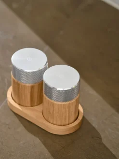 Sina zout- en pepermolen 6 cm, Eik-staal