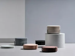 Singles glasonderzetter 6-pack met houder, Black