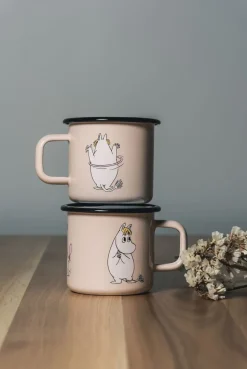 Snorkmaiden Retro emaillemok 37 cl, Beige