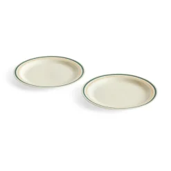 Sobremesa bord Ø24,5 cm 2-pack, Green-sand