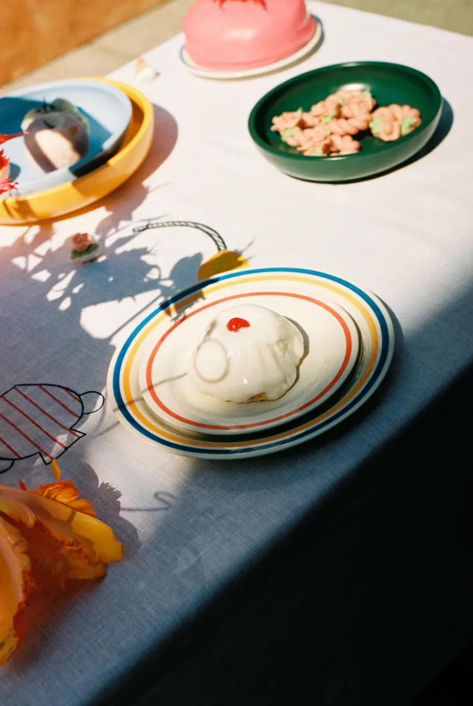 Sobremesa serveerschaal L Ø25 cm, Yellow