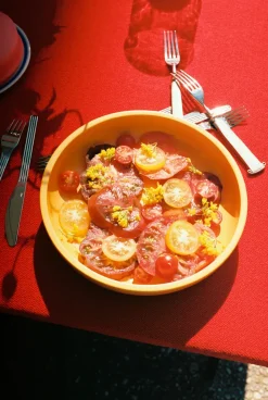 Sobremesa serveerschaal L Ø25 cm, Yellow