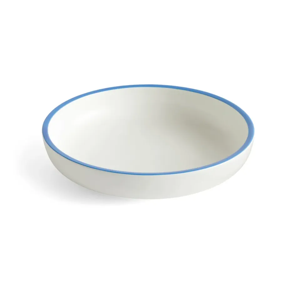 Sobremesa serveerschaal L Ø25 cm, White-blue