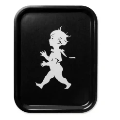 Solstickan dienblad 28x36 cm, Zwart