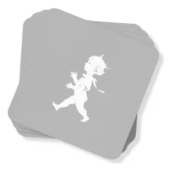 Solstickan glasonderzetter 10x10 cm 4-pack, Grijs