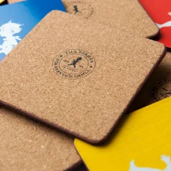 Solstickan glasonderzetter 10x10 cm 4-pack, Grijs