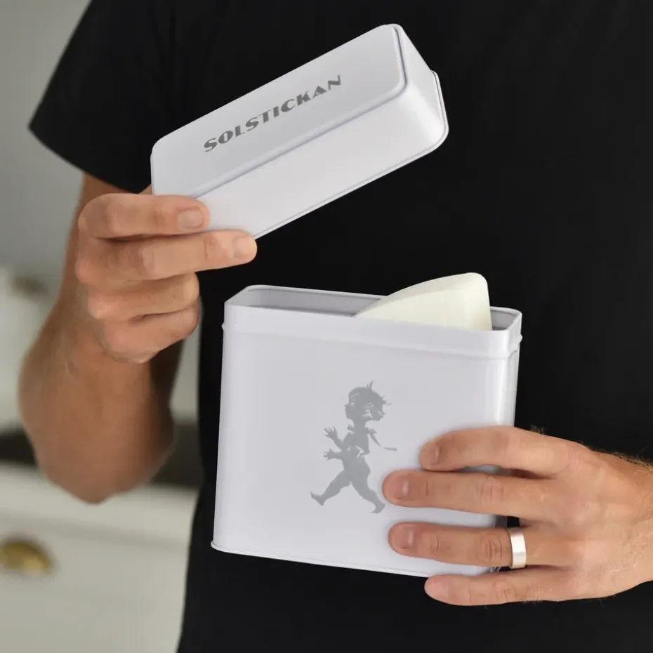 Solstickan koffiefilterblik 15,4x17 cm, Wit