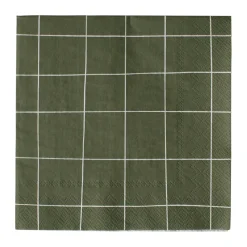 Square papieren servet 33x33 cm 20-pack, Groen