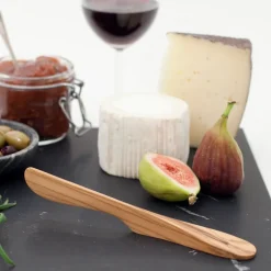 Staand botermes large hout, Olijvenhout