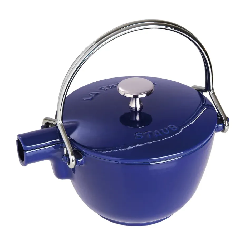 Staub theepot gietijzer rond 1,15 L, Donkerblauw