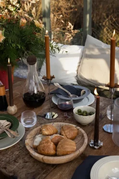 Sten schaal groot Ø28 cm, Bruin bosmarmer