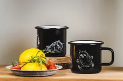 Stinky emaille mok 37 cl, Zwart