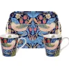 Strawberry Thief mok en dienblad set, Blauw