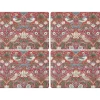 Strawberry Thief placemat 30x40 cm 4-pack, Rood