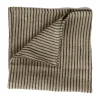 Stripe linnen servet 45x45 cm, Zwart zand