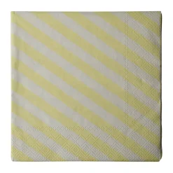 Stripe papieren servet 33x33 cm 20-pack, Creme