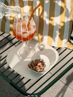 Stripe rodewijnglas 65 cl, Clear-white stripes