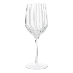 Stripe wittewijnglas 35 cl, Clear-white stripes