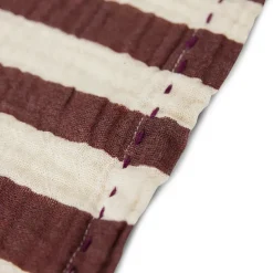 Striped katoenen servet 30x30 cm 2-pack, Burgundy