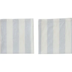 Striped servet 45x45 cm 2-pack, Ice Blue