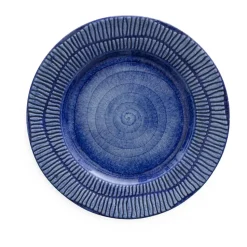 Stripes bord Ø21 cm, Blauw