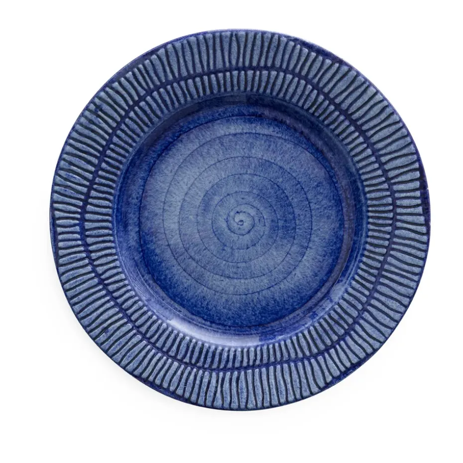 Stripes bord Ø21 cm, Blauw