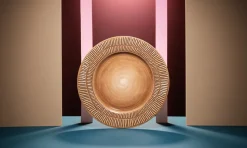 Stripes bord Ø28 cm, Cinnamon