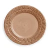 Stripes bord Ø21 cm, Cinnamon