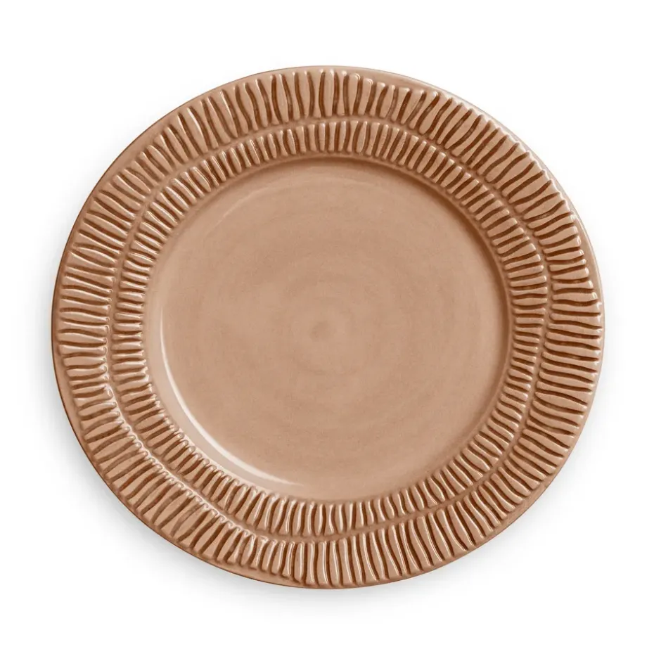Stripes bord Ø21 cm, Cinnamon