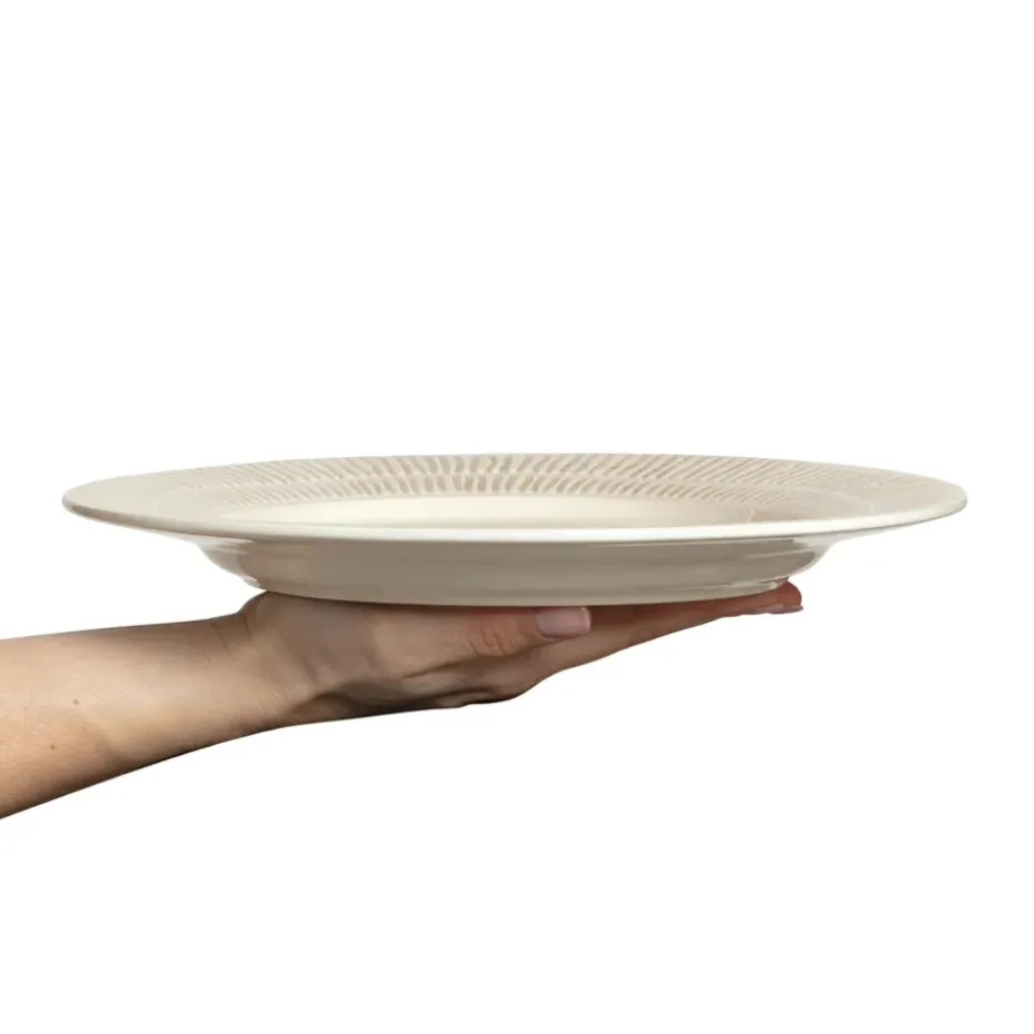 Stripes bord Ø28 cm, Sand