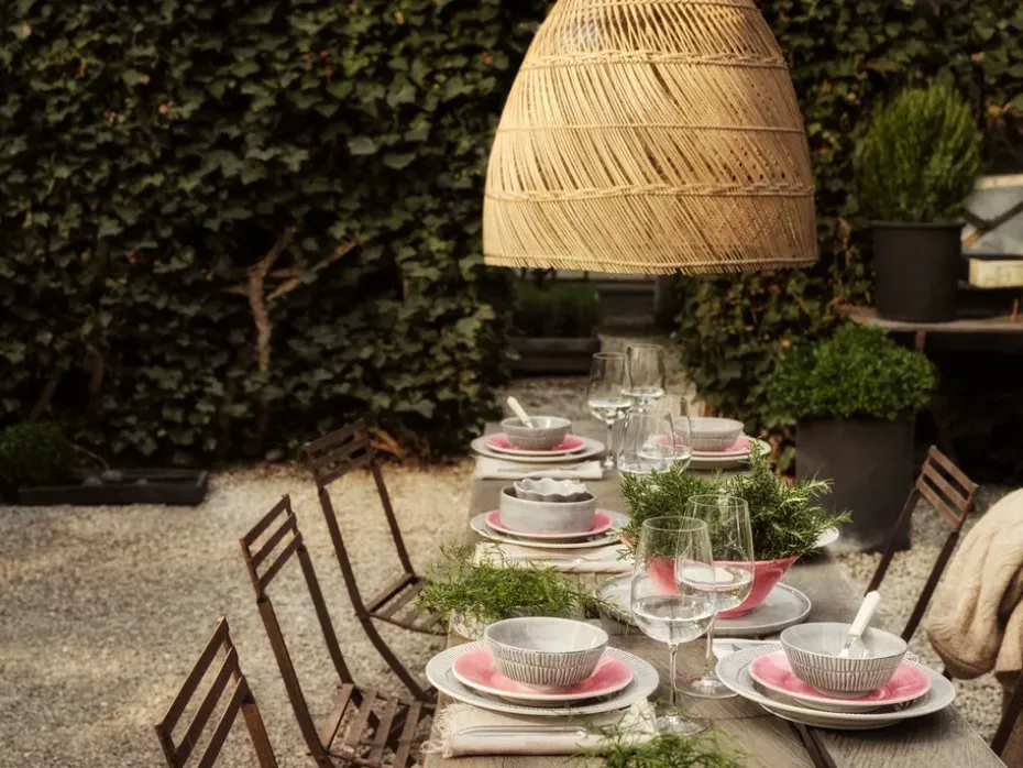 Stripes bord Ø28 cm, Sand