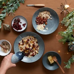 Studio Grey geribbelde kom 25,5 cm, Granite