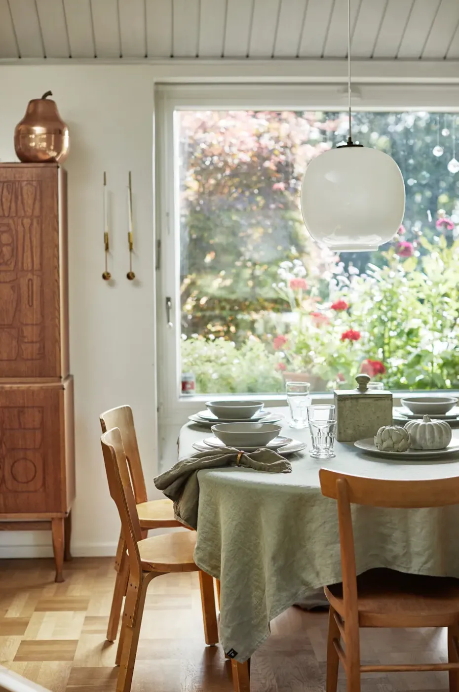 Sunshine tafelkleed 145x330 cm, Sage