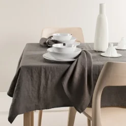 Sunshine tafelkleed 145x250 cm, Charcoal (donkergrijs)