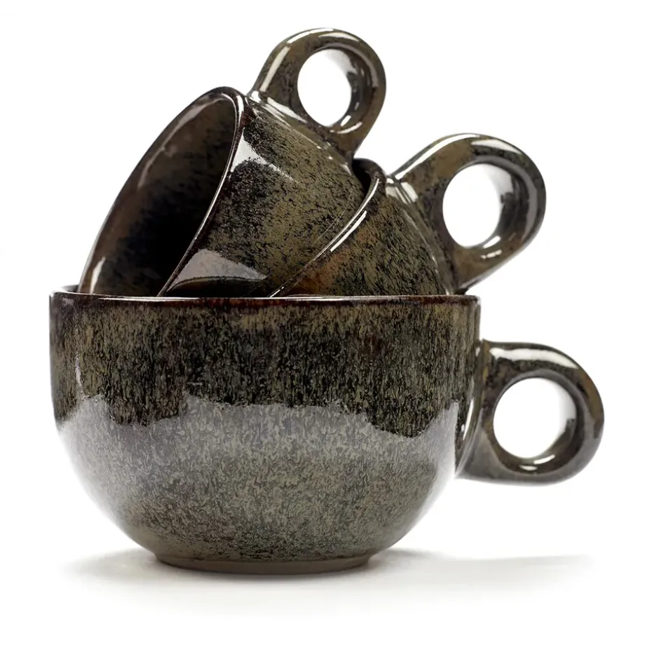 Surface espressokopje met schotel 10 cl, Indi grey