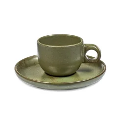 Surface espressokopje met schotel 10 cl, Camogreen