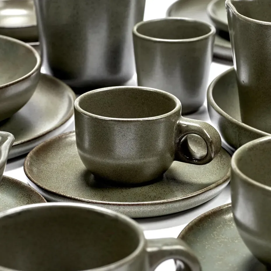 Surface espressokopje met schotel 10 cl, Camogreen