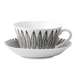 Svart Salix theeset kegel, Theekop + schotel