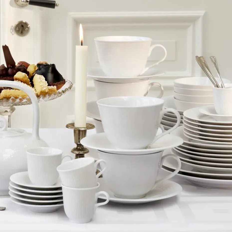 Swedish Grace diep bord Ø19 cm, snow (wit)