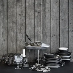 Swedish Grace diep bord Ø19 cm, stone (donker grijs)