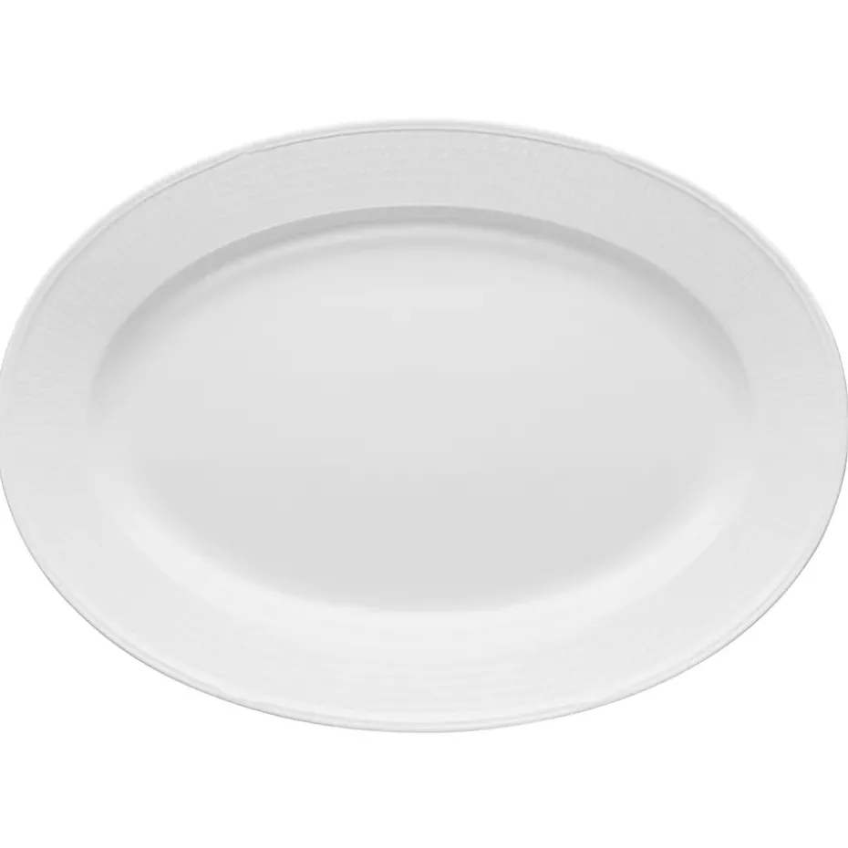 Swedish Grace schotel ovaal 29x40 cm, Sneeuw (wit)